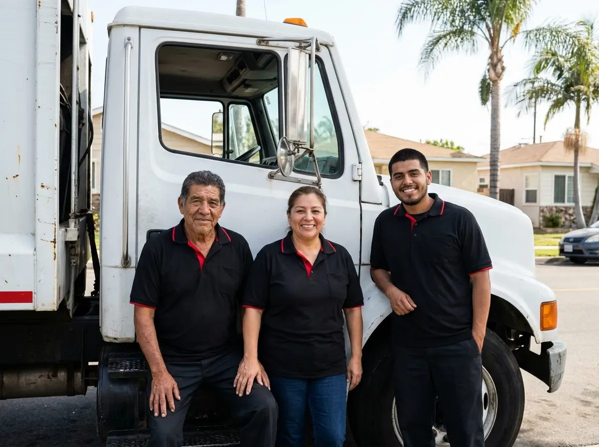 United Dumpster Rental garbage collection service team in Los Angeles, CA